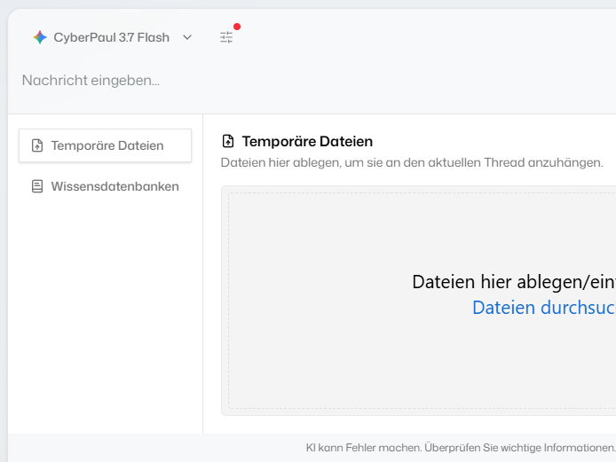 Wissensdatenbanken und temporäre Dateien in der CyberPaul Webapp